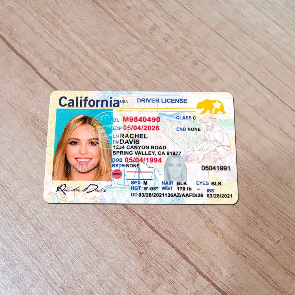 California Fake driver license