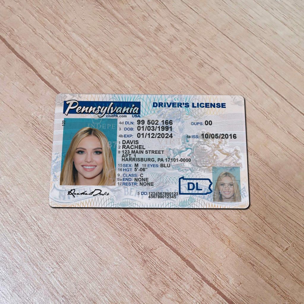 Customizable Pennsylvania Driver License Template