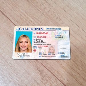 California Fake driver license