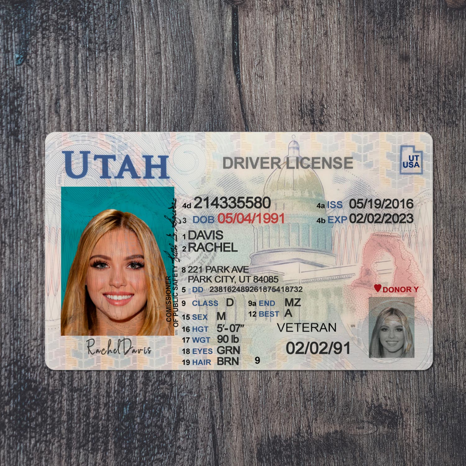 Trusted Utah Driver License Template