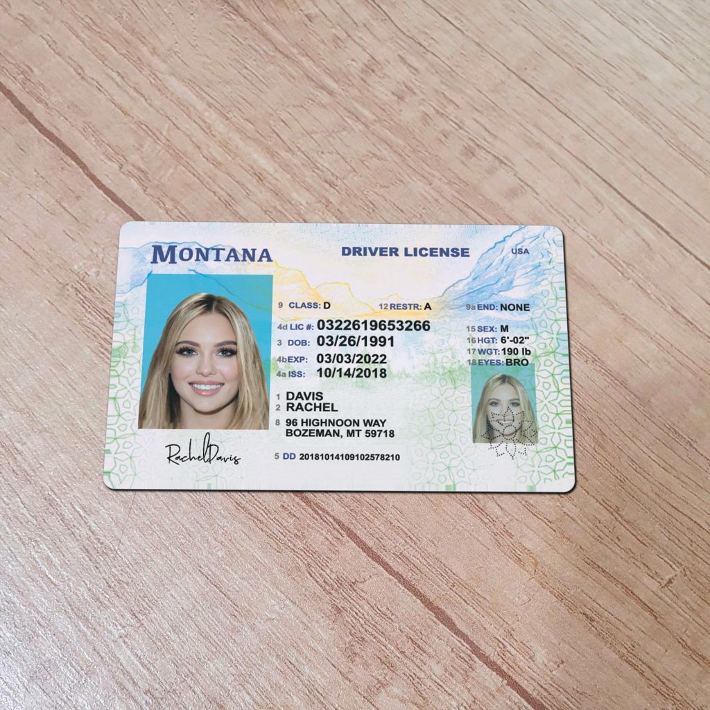 reliable-montana-driver-license-template