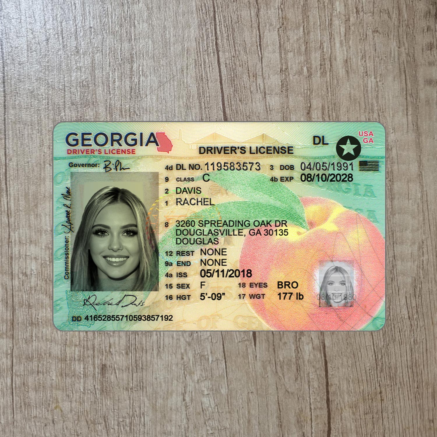 reliable-georgia-driver-license-template