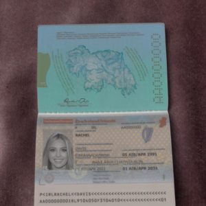 fake Ireland Passport template